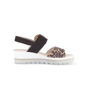 NEW GABOR women's strappy wedge sandal in brown